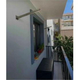 Resim Özdemak Balkon Çamaşır Kurutma Askısı Kurutmalık Duvar Tipi Montaj 