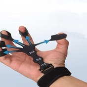 Resim VISNFA 5 Parmak Bilek Çekme Eğitmeni - Ayarlanabilir Direnç 9.98KG-78.02KG, Ergonomik El Kavrama Güçlendirici Fitness Antrenmanı için, Kas Tonlama ve Rehabilitasyon, Gri/Siyah, Rehabilitasyon Egzersiz Aracı | Taşınabilir Cihaz | Esnek Kayış Tasarımı, Tutuş Gücü Eğitim Aleti 