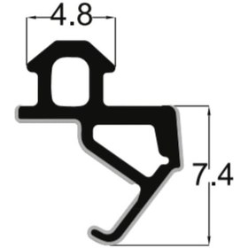 Resim Seçil 50 M Pvc Pimapen Kapı-Pencere Contası Pak-19, Siyah Fitil 