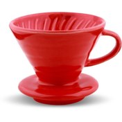 Resim Black Goat V60 02 Dripper Ceramic Retro (red) - Seramik Kahve Demleme V60 02 Retro (kırmızı) 