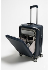 Resim Pierre Cardin Büyük Ve Kabin Boy 2'li Set %100 Polipropilen Valiz Lacivert 04pc7090 Lacivert 