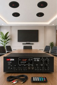 Resim Lastvoice Black Small-5 Tavan Hoparlör Ve Anfi Ses Sistemi Paketi ( 1 Anfi 4 Hoparlör ) 