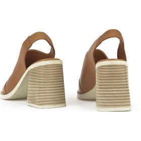 Resim Ziya, Kadın Hakiki Deri Topuklu Sandalet 151992z54004 Taba 151992z54004 320 Taba 