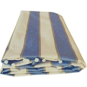 Resim Ceylan Home Balkon Perdesi Bağcıklı Halkalı Ölçü Seçenekli Gri Krem Çizgili Gri 