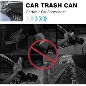 Resim Lidyahan Store Araba Çöp Kutusu, Su Geçirmez Taşınabilir Katlanabilir Oto Çöp Kovası, Büyük Kapasiteli Saklama Çantası, Çok Amaçlı Organizatör, Asılı Siyah 