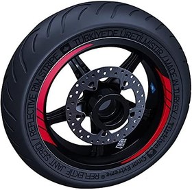 Resim Reflektif Kırmızı Moto GP İç Jant Şeridi Sticker 