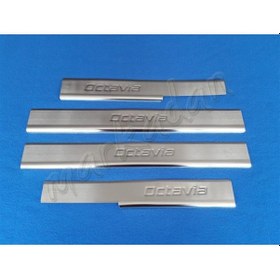 Resim Skoda Octavia Krom Kapı Eşiği 2013-2019 4 Parça Paslanmaz Çelik (429879519) 