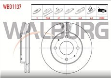 Resim MITSUBISHI CARISMA 1,6 ON FREN DISKI 255,8X24MM 1995-2000 (VEKA) 