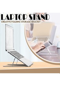Resim HT-119 Çift Kenetli Katlanır Alüminyum Laptop & Tablet Standı 