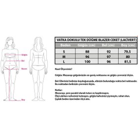 Resim VATKA STUDİO Dokulu Tek Düğme Blazer Ceket 