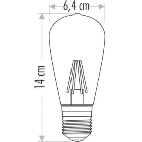 Resim Cata CT-4290A Rustik LED Ampul ST64 8W Amber 