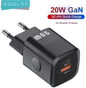 Resim Kuulaa Usb C Şarj Cihazı 20 W Gan Pd Qc 3.0 Tip C Usb Şarj Cihazı Hızlı Şarj İphone Uyumlu 14 13 12 11 Pro Max 7 8 Samsung İpad Uyumlu Air 