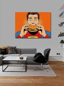 Resim Tablo Mega Kanvas Tablo Çizgi Roman Burger YTCNVS504982, 70 x 100 
