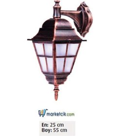 Resim 55X25 Abs Çıtalı Fenerli Park Bahçe Aydınlatma Duvar Apliği Diğer 