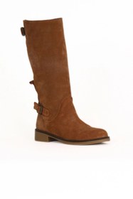 Resim Bueno Shoes Taba Açık Süet Kadın Düz Çizme 01wd0500 