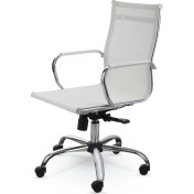 Resim Mezura Ofis Air Chrome Çalışma Koltuğu Beyaz 