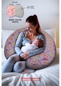 Resim Hamile Yastığı,sarılma Yastığı Aktivite Yastığı Pamuk Kumaş Pembe Pembe - Pembe 