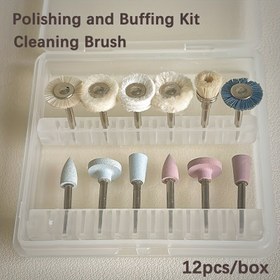 Resim 12 adet RA2.35mm Silikon Parlatma ve Pürüzsüzleştirme Kiti - Ren Polişmanı, Debris Temizleme ve Tırnak Hazırlığı için Çok Yönlü Set, Çeşitli Şekiller ve Malzemeler İçerir, Debris Temizleme Aracı|Çok Fonksiyonlu Kiti|Dayanıklı İnşaat, Tırnak Matkap Ucu 