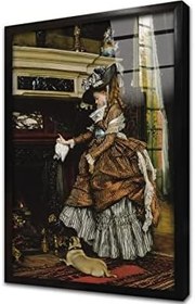 Resim Kız Çerçeveli Cam Tablo 20x30 cm CB13178 