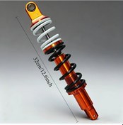 Resim Besthome1 Çift Yaylı 12.6 İnç Turuncu Motosiklet Amortisörü - Ayarlanabilir, Sağlam Metal Yapı 