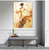 Resim Dans Büyük Boy El Yapımı Yağlı Boya Tablo 85x115cm 