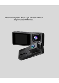 Resim 3 Kameralı Araç Dvr 1080p Ön + Hd Arka + İç Kamera Döngü Kayıt 2 