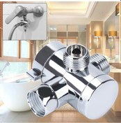 Resim Yollu T-adaptörlü Duş Başlığı Kol Montajlı Yönlendirici Vana 1/2' 