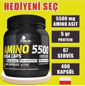 Resim Olimp Amino 5500 400 Kapsül Aromasız Olimp Amino Asit 
