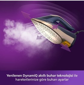 Resim Philips Azur Advanced Essential Series 3000 W Buharlı Ütü, Lacivert&rose 