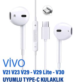 Resim Vivo V21 V23 V29 Vivo V29 Lite Vivo V30 Kulaklık Type-C Mikrofonlu Kulaklık 
