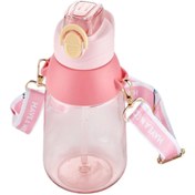 Resim Vagonlife Taşıma Askılı Pipetli Çocuk Su Matarası 800 ml Pembe 