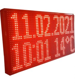 Resim Sanec Ledli Saat Derece Tarih Tabelası (Kasa ÖLÇÜSÜ:35X70) 