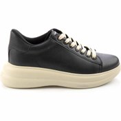 Resim Bambi Siyah Bej Kadın Sneaker K01512950009 