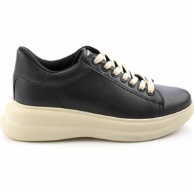 Resim Bambi Siyah Bej Kadın Sneaker K01512950009 