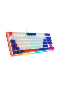 Resim Acer Emachines Eak216 Rainbow Aydınlatmalı Tkl Oyuncu Klavyesi - Beyaz Mavi Kırmızı Q Standart 