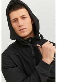 Resim Jack & Jones Erkek Jjebasıc Suya Dayanıklı Softshell Ceket 12236300 Siyah 
