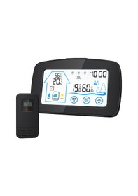 Resim Suofeng Dokunmatik Ekranlı Akıllı Hava Durumu İstasyonu, Sıcaklık Ve Nem Ölçer, Pencere Açma/kapama Hatırlatıcı 