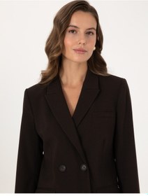 Resim Pierre Cardin Kadın Koyu Kahverengi Ceket 50318351-vr084 Koyu Kahverengi 