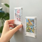 Resim 7 adet Manyetik Fotoğraf Çerçevesi, 3 inç Buzdolabı Mıknatıs Albüm Çerçeve, Polaroid Mini Fotoğraf Çerçevesi, Aile Anıları Fotoğrafları Gösterimi için Küçük Boyutlu Fotoğraf Çerçevesi, Fujifilm Instax Filmi ile Uyumlu - Ev Odası, Oturma Odası ve Ofis Dekorasyonu Fotoğraf Kartı Gösterimi, Noel, Sevgililer Günü ve Yeni Yıl Hediyeleri 