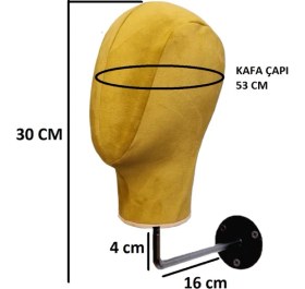 Resim Manken İstanbul Duvara Monte Bayan Kumaş Kaplı Kafa Mankeni 