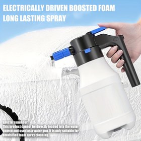 Resim 1.5L Elektrikli Araba Köpük Püskürtücü, Araba Yıkama Elde Köpük Sulama Kavanozlu Hava Basınçlı Püskürtücü, Araba Yıkama Köpük Tabancası Araba Yıkama RV Yıkama 