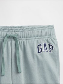 Resim GAP Erkek Çocuk Yeşil Relaxed Logo Fransız Havlu Kumaş Jogger Eşofman Altı 