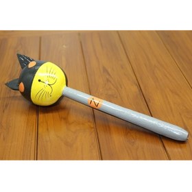 Resim PONNA BUĞZ Ahşap Kedili Batman Marakas Tekli Polos:25 