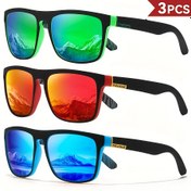 Resim 3 adet CLOG Moda Gözlük Erkekler için TAC Lensli, PC Çerçeve - Partiler ve Günlük Giyim için Canlı, Spor Tasarım, Bağımsızlık Günü ve Anneler/Babalar Günü Aksesuarı, Günlük Moda Gözlükleri | Spor Tasarım Gözlükleri | Dayanıklı Moda Gözlükleri 