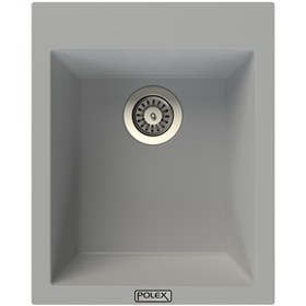 Resim Polex Cristal Lux Granit Eviye Real Stone P05 Gri 