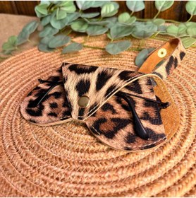 Resim ATÖLYE ZÜMRA Asılabilir Gözlük Kılıfı Kalp Model( Leopar Baskılı) 