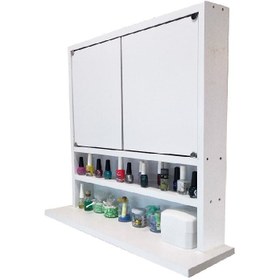 Resim First Mobilya Karanfil 2k - Aynasız - Çok Amaçlı - Aksesuar - Hediyelik Takı Dolabı - Beyaz 