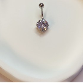 Resim Kadın Tek Taş Model Çelik Piercing 