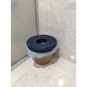 Resim PremiumPort Doğal Jüt Hasır Çöp Kovası, Mutfak ve Banyo Için Şık ve Sağlam 