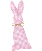 Resim Suntek Magideal Paskalya Tavşanı Dekor Bebek Sevimli Pembe ekose 